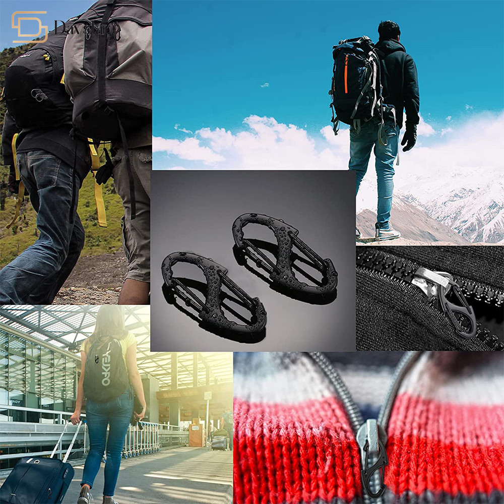 OEM ODM Spring Snap Hooks S Shaped Carabiner For Camping Fishing