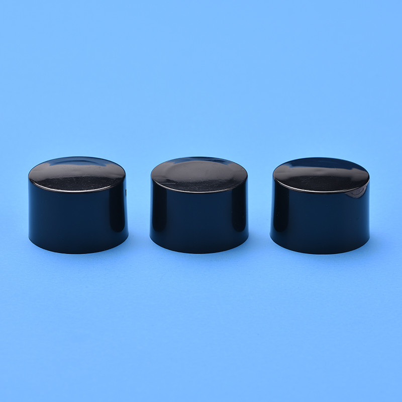 Black 20mm Screw Cap , Smooth Closure Plastic Bottle Lid