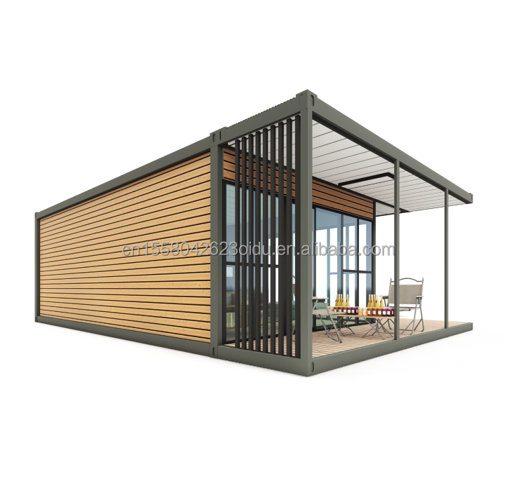 Modern Design Wooden Plastic Container Residence with Materials and Prefabricated Structure