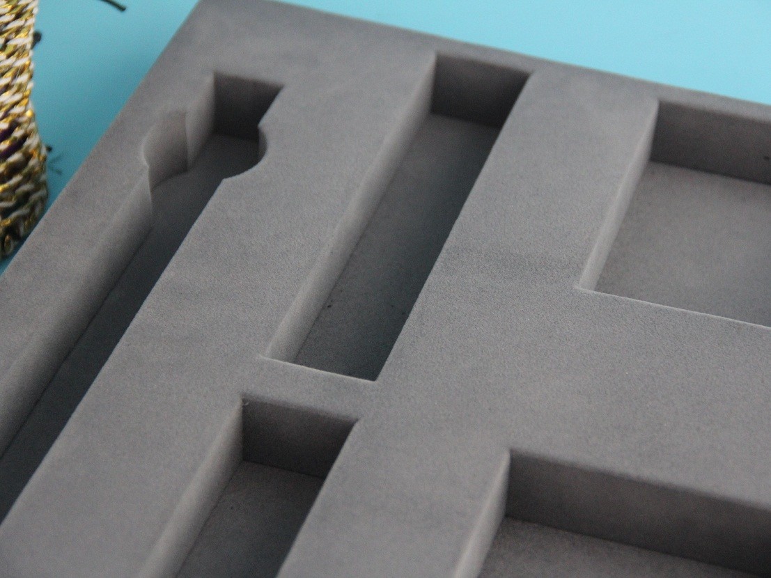 Large Size Tool Box Foam Inserts , Custom Die Cut Eva Foam Tray Gray Color