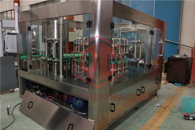 10000BPH Combi Glass Bottle Filling Machine Hot Fill Bottling Equipment With Return System