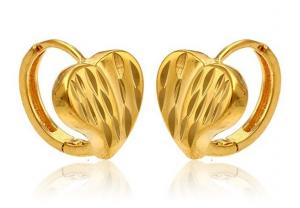 China New Elegant Gift, Fashion Heart Ear Cuff Clip Gold Plated Earrings on sale