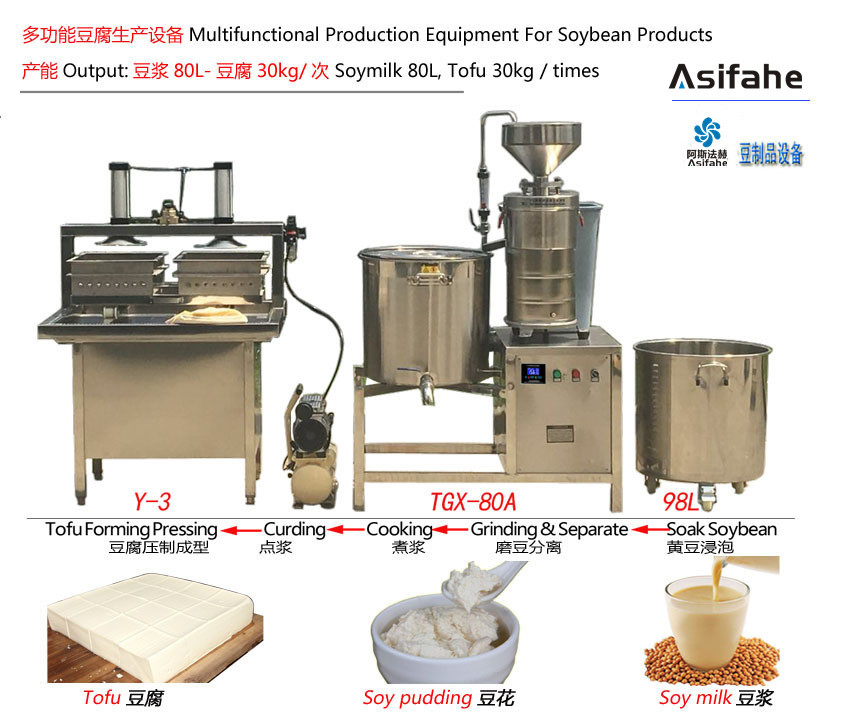 japanese tofu making machine for bean product processing Industrial Soya Bean Milk Production Line / Soy Milk Making Mac