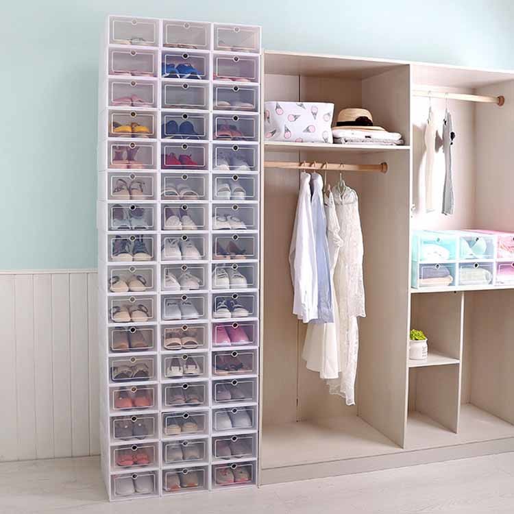Multiscene Use Rectangle Household Shoe Box For Sneakers Storage Dustproof Odorless