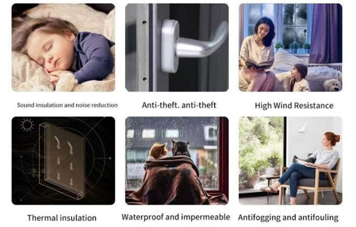 Broken Bridge Aluminum Door Safety Insulated Glass Door