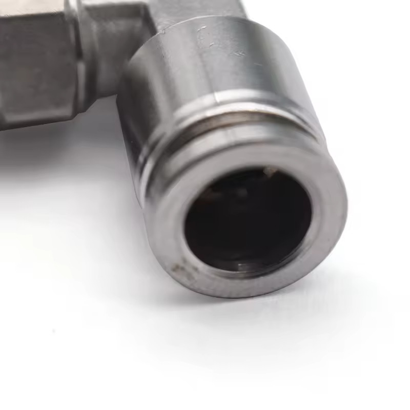 Stainless Steel Male Push-In Elbow 1/4'' BSPT Swivel Male X 10mm Pipe OD Elbow Fitting