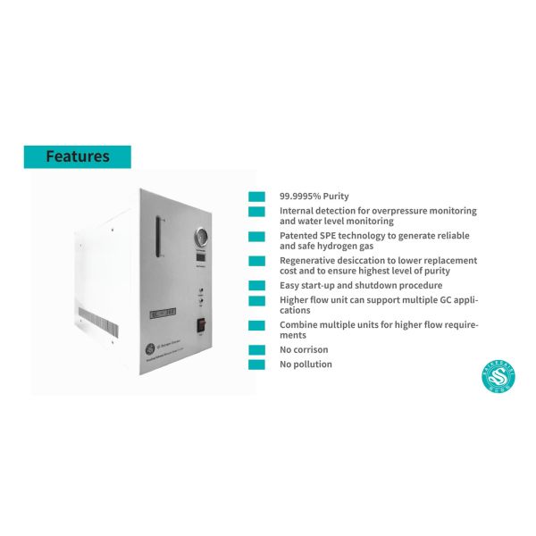 QL-300 H2 Hydrogen Generator Pem Technology FID GC 300ml/Min Production Rate
