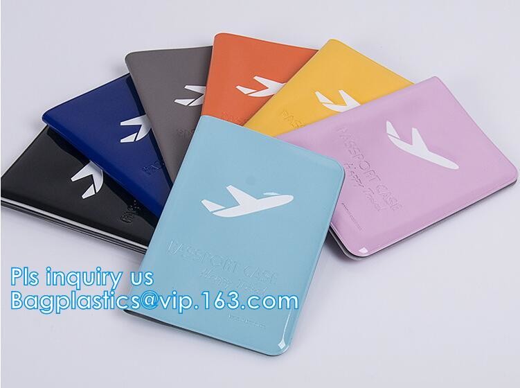 Promotional Customized color PVC travel Passport Cover, Ticket Holder Travel Plastic Pvc Passport Cover, Eco-friendly pv