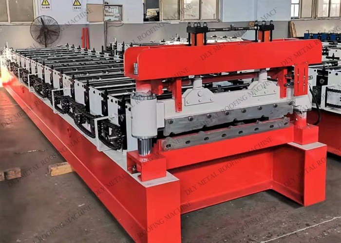 Galvanized Coil 0.8mm Trapezoidal Roll Forming Machine 4m/Min