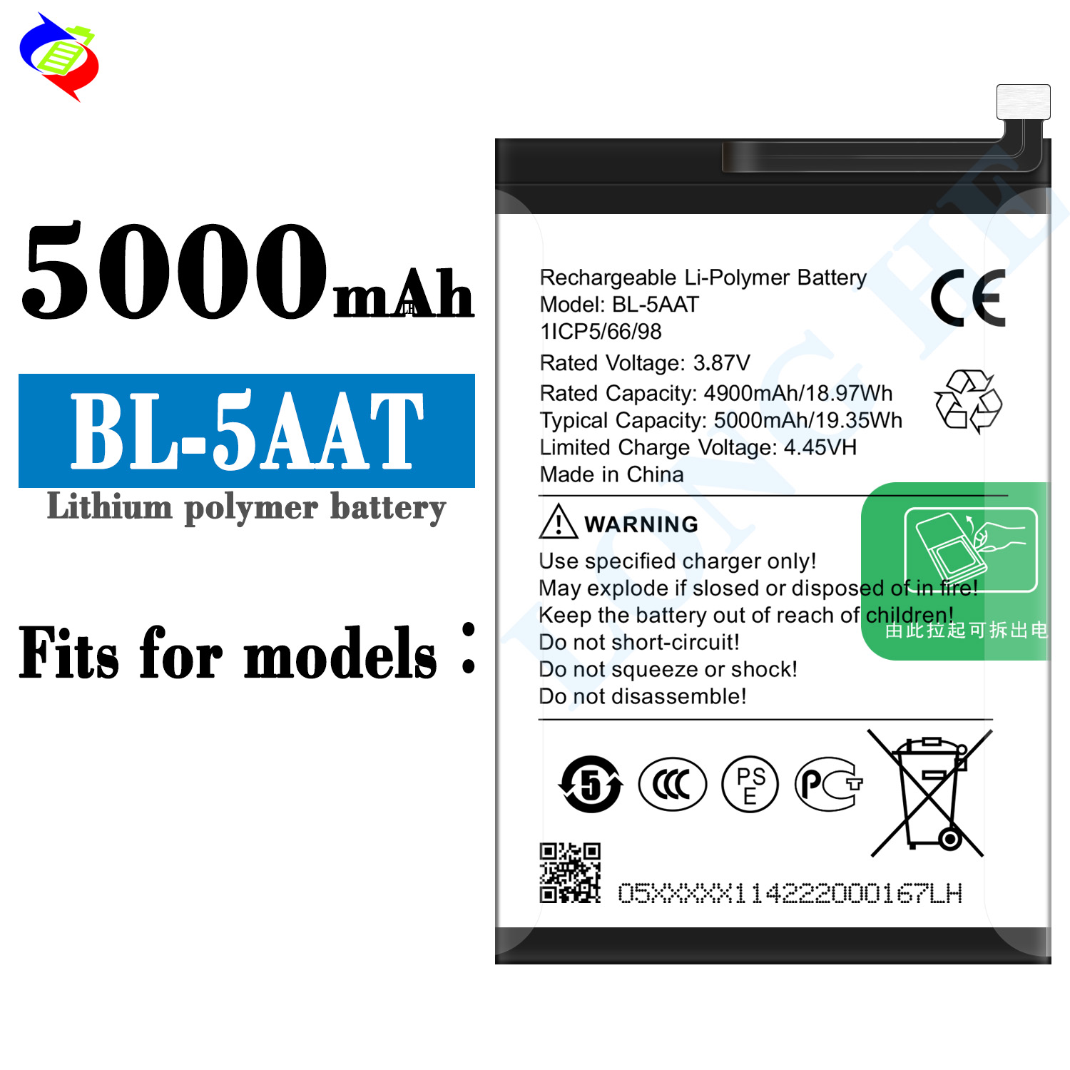 BL-5AAT Lc8 5000mAh Battery for Tecno Mobile Phone Trustworthy and Performance