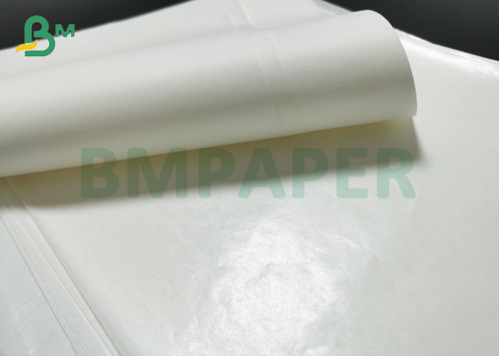 45g + 15g  PE Glossy Coated Food Grade White Kraft Paper For Burger Packing 