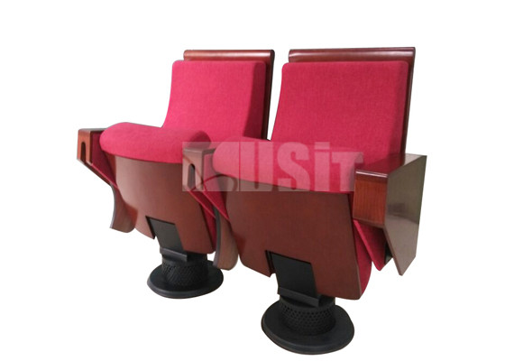 UA-6222 High Resilient Foam Auditorium Theater Seating With Steel Structural Wood Veneer Finish