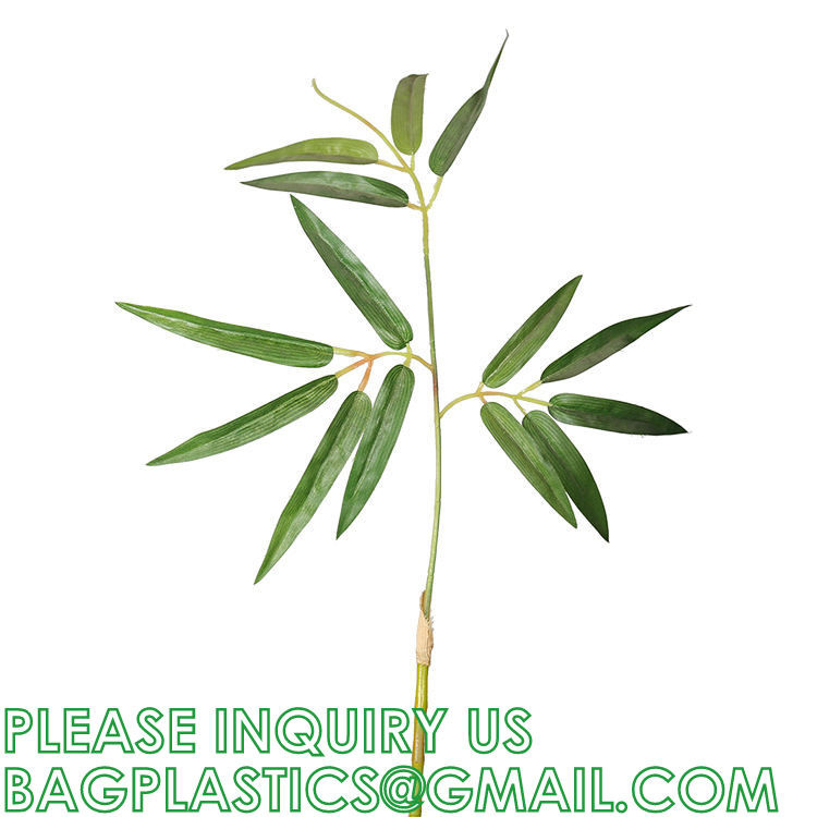 Artificial Bamboo Tree Set of 2, Fake Greenery Plants in Pots for Indoor Outdoor, Beautiful Faux Tree with Leaves