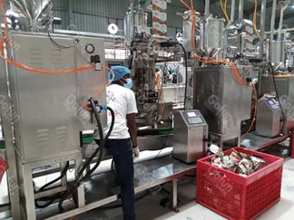 SUS304 Mango Paste Production Machine Mango Pulp Processing Wih Aseptic Bag