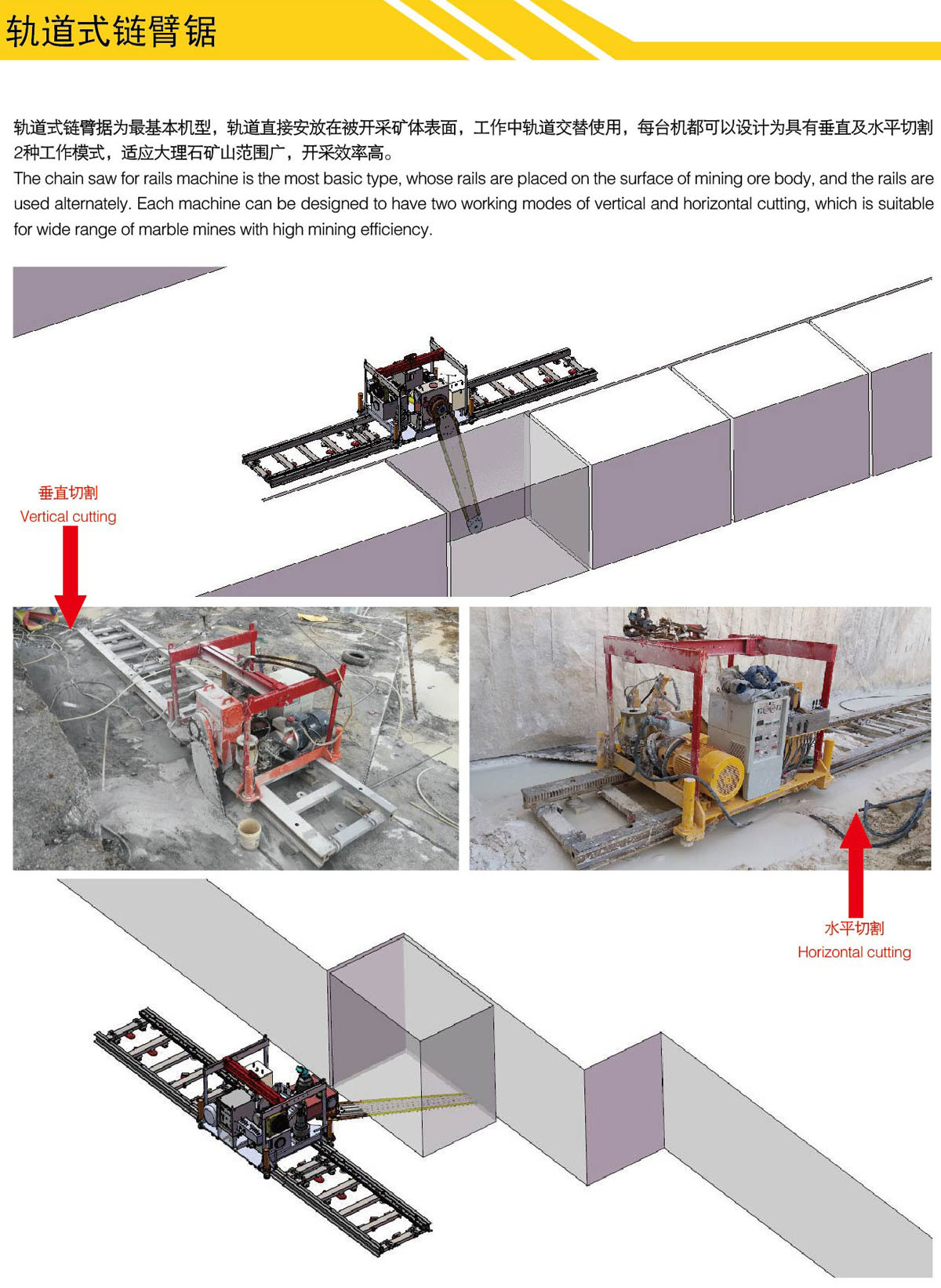 Stone Chain Saw Machine