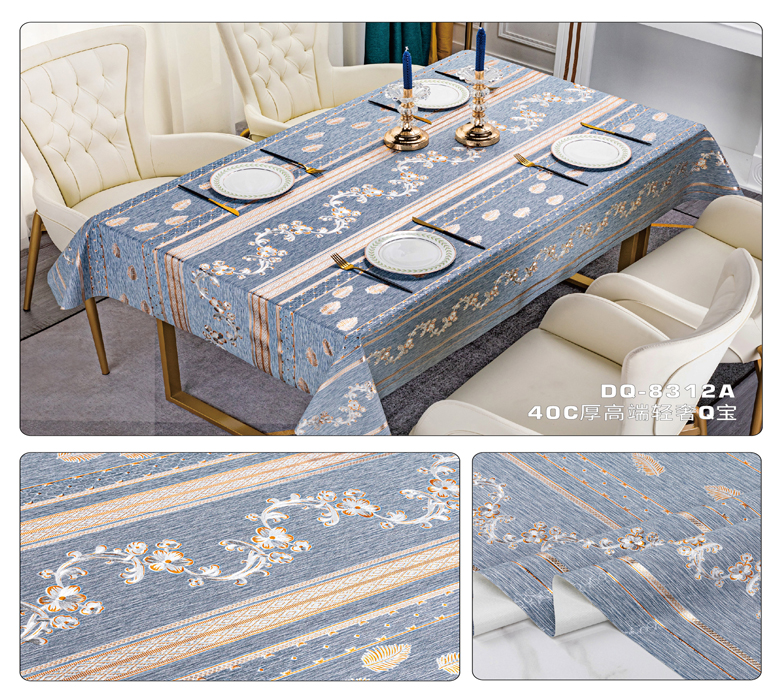 Waterproof Printed Pattern Pvc Table Cover Design for Home and Restaurant Easy to Clean