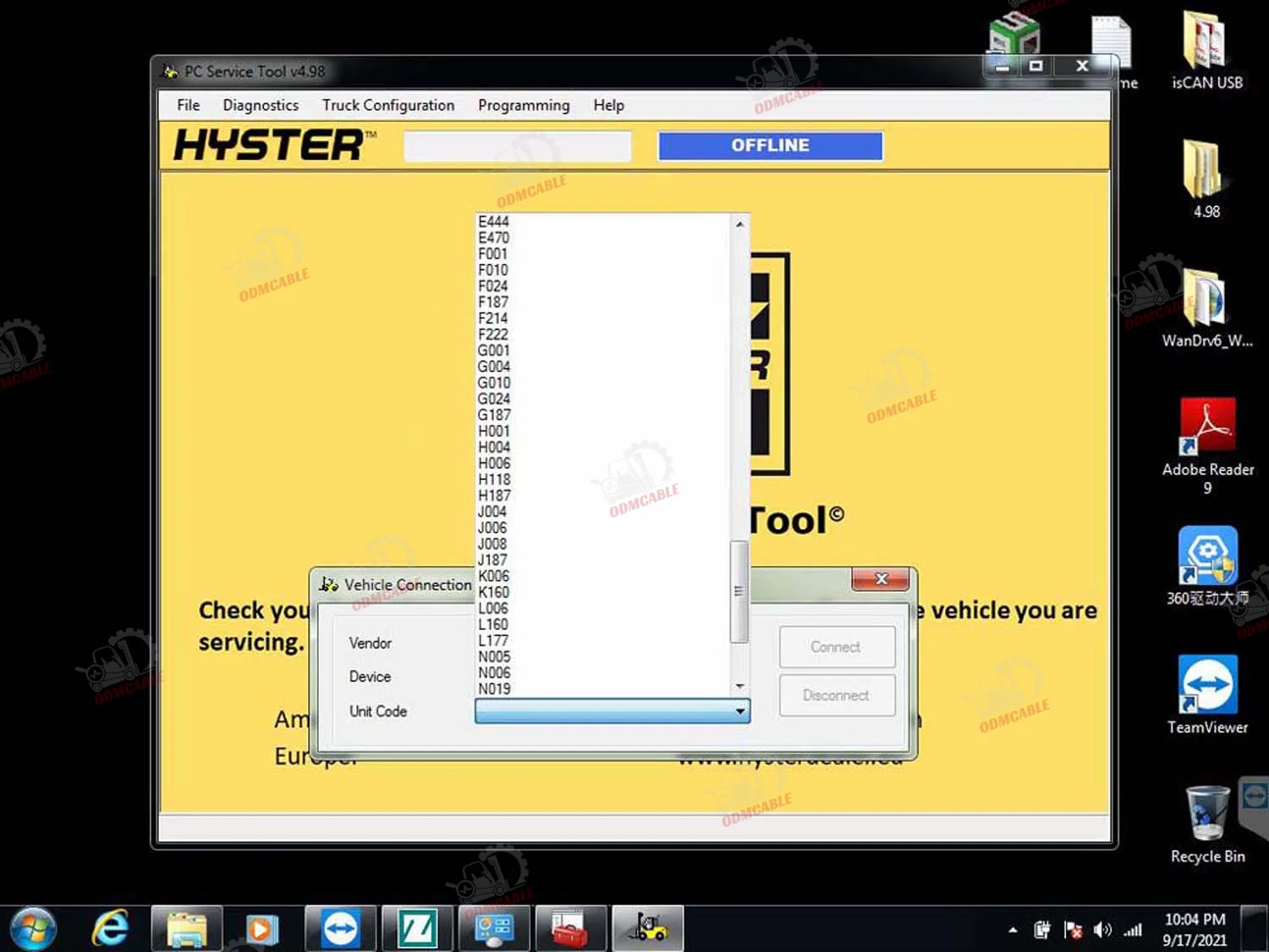 For Yale Hyster Pc Service Tool Ifak Can Usb Interface Diagnosis Tool For Hyster Yale Auto Forklift Truck Diagnosis+CF54