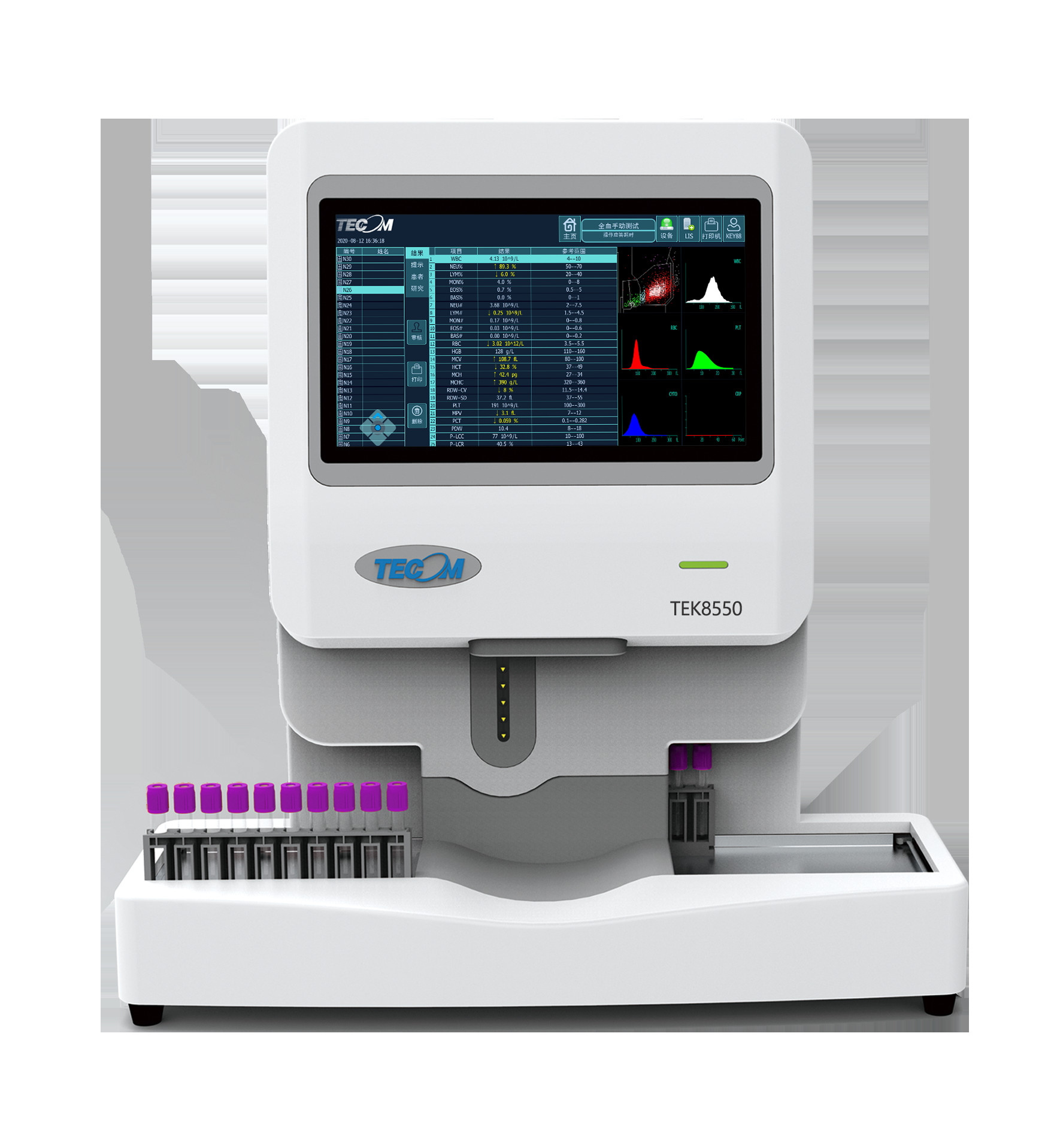 Fully Automatic 5 Part Differential Hematology Analyzer 360deg