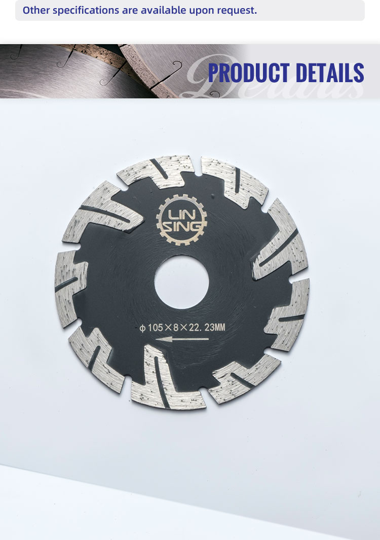 Stone Carving Hot Press Segmented Protection Teeth Cutting Disc for Fast Cutting