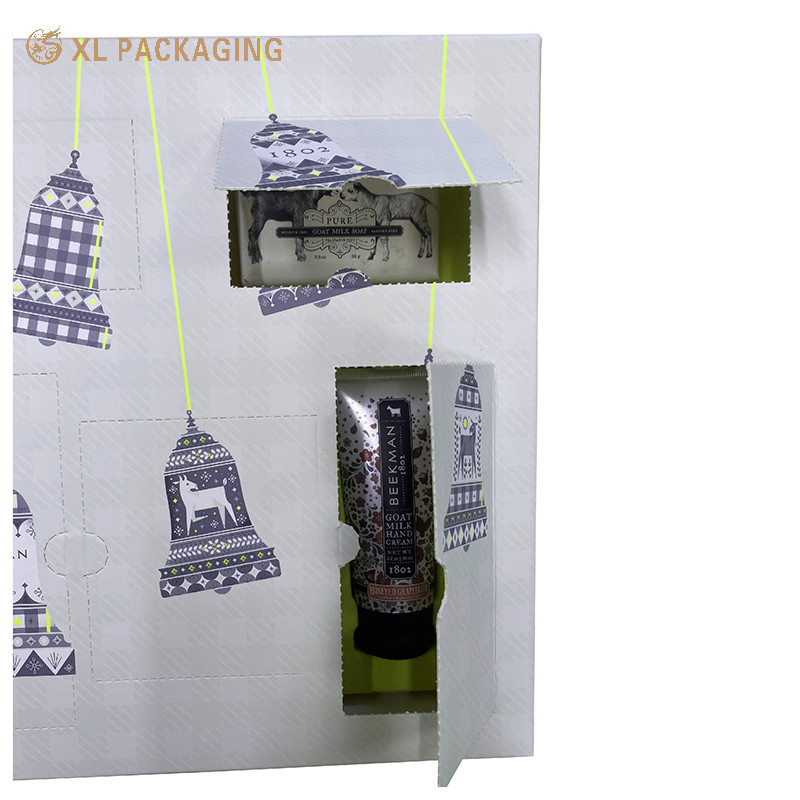 Cosmetic Paper Advent Calendar Box Skin Care Lipstick Essential Oil Ramadan Countdown Box