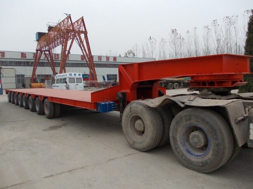 2 Axle 28 Tons Lowbed Lowboy Truck Trailer Semi Trailer for Heavy Equipment Transport