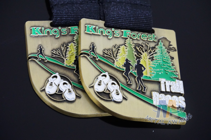 Trail Races Metal Custom Sports Medals Marathon 5K 10k Medallions 40*3MM Size