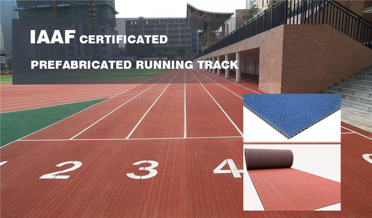 MSDS Approved Prefabricated Running Track Synthetic Jogging Track Flooring 30m