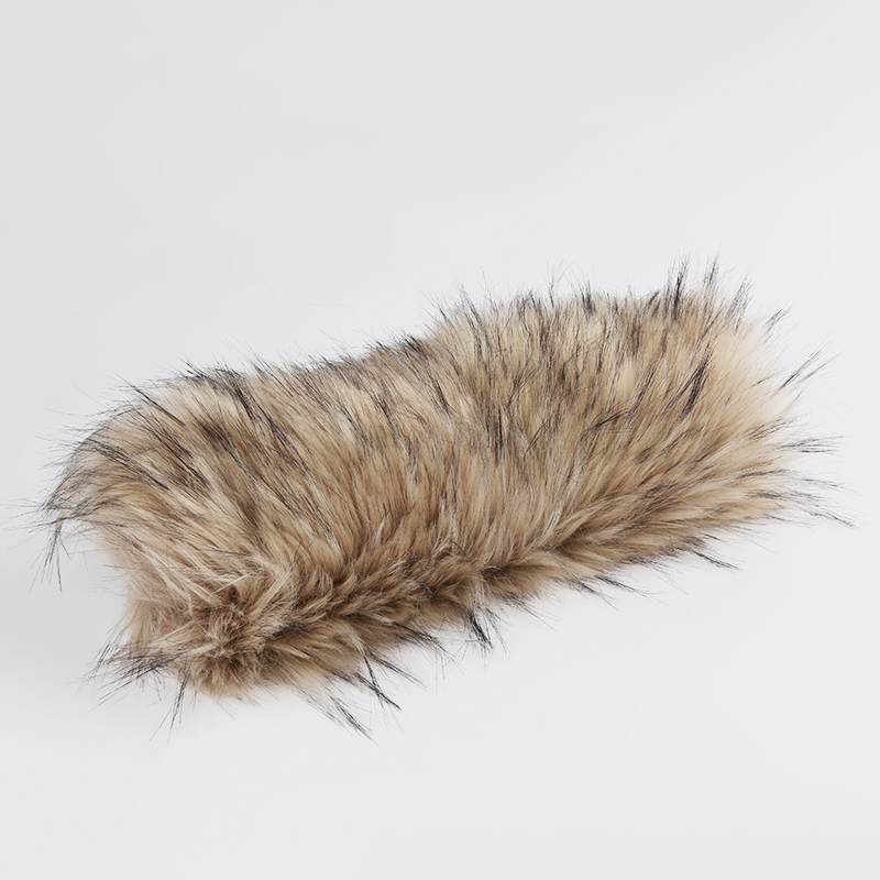 Knitted Faux Raccoon Fur Fabric for Hood 100% Acrylic Long Plush Fake Fur