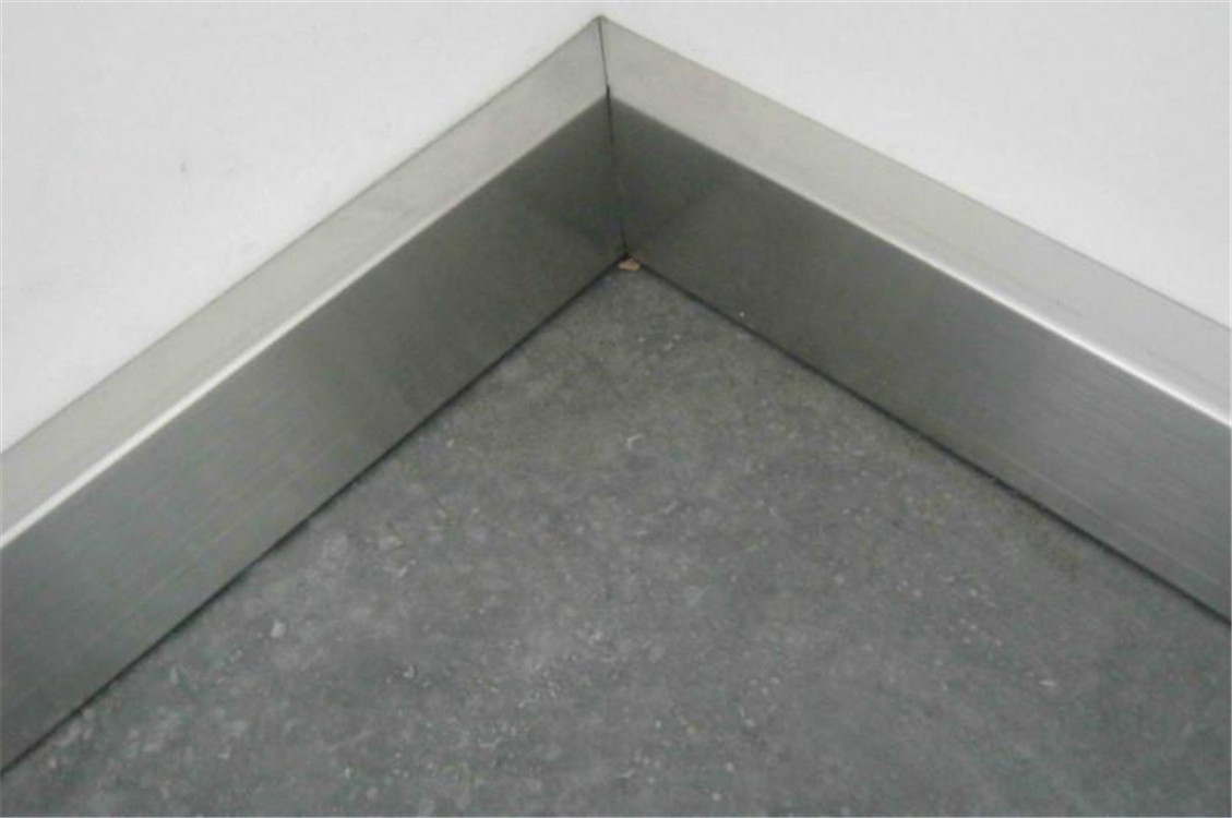 stainless steel metal floor strip trim edges brushed finish tile trim