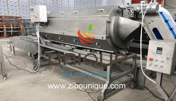 304 Stainless Steel Automatic Sweet Potato Yam Washing Machine Peeling Production Line