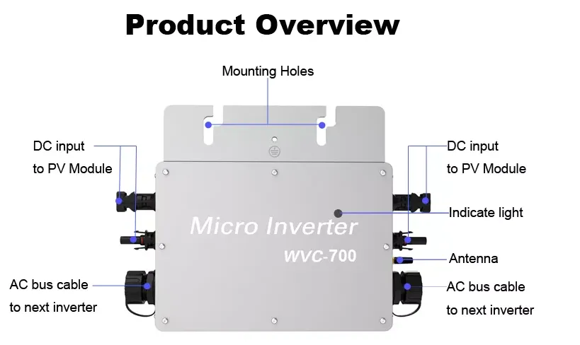 120/230V Auto Switch Solar Micro Inverter for Hybrid and Grid Tie Output Type Single