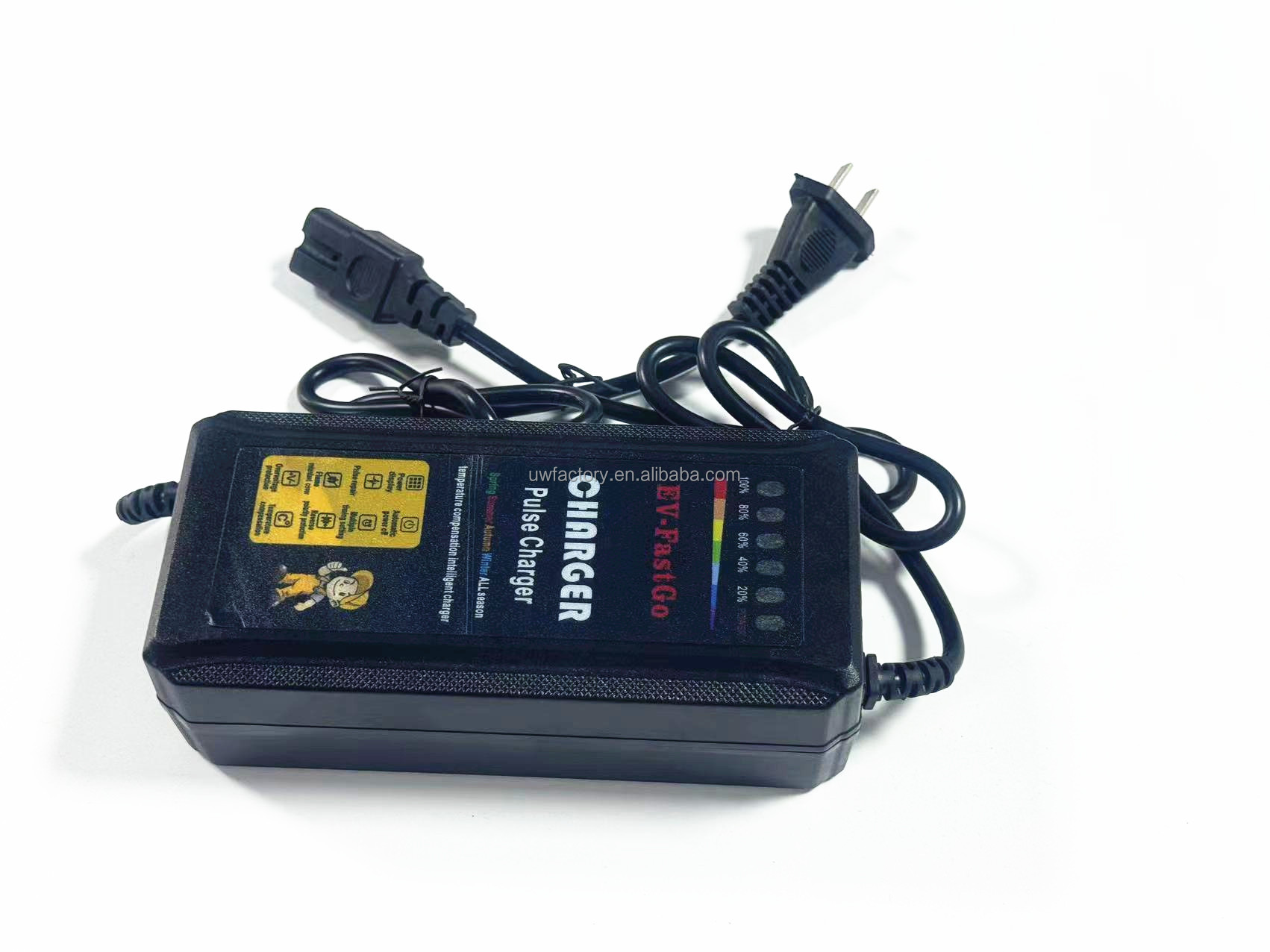 48V12AH/20AH/60V20AH Lead Acid Battery Charger for Electric Scooter Motorcycle Bike 15W/10W/7.5W/5W Automatic Identification