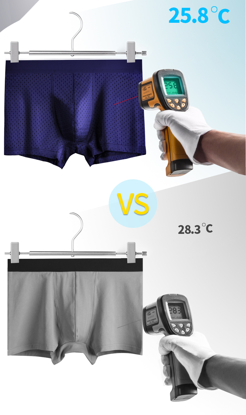 Anti-Bacterial Plus Size Boxer Shorts Ice Silk Men'S Polyester Spandex Boxer Briefs