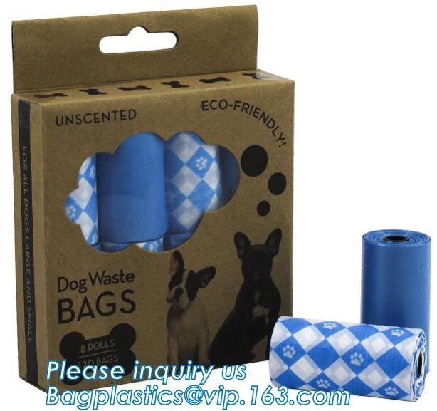 High Quality Eco-friendly Degradable Fashion With Printing Doggy Pet Dog Waste Poop Bags, Eco friendly pet dog waste poo