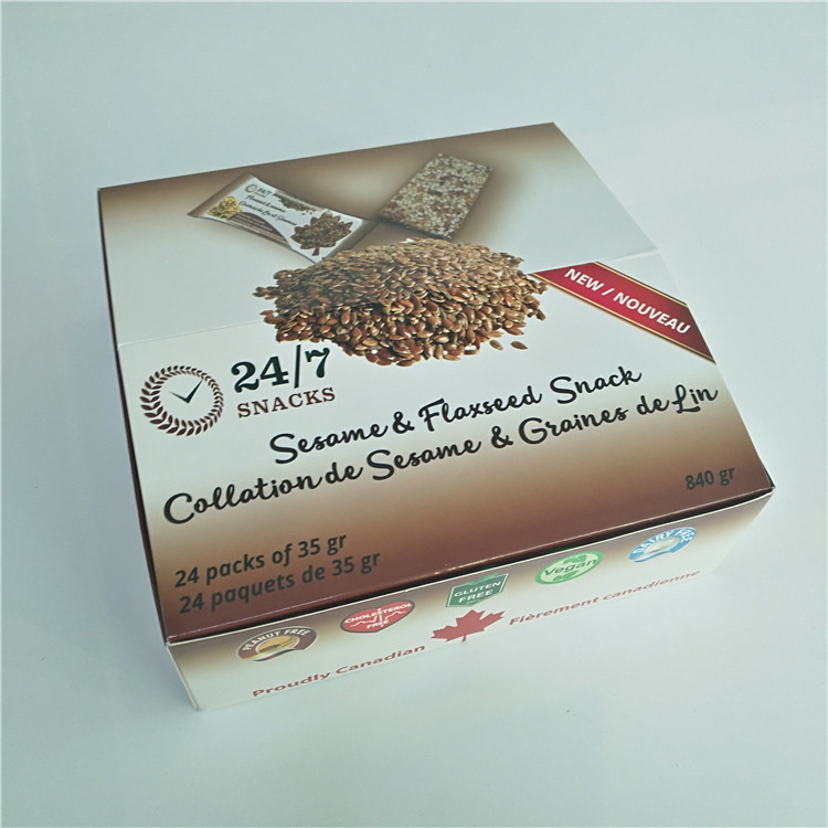 Kraft Paper Box Packaging Corrugated Retail Counter Lip Balm Whey Protein Bar Type