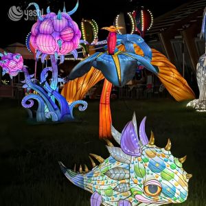 Handcrafted Artificial Flower Lantern - Waterproof Exotic Flower Design for