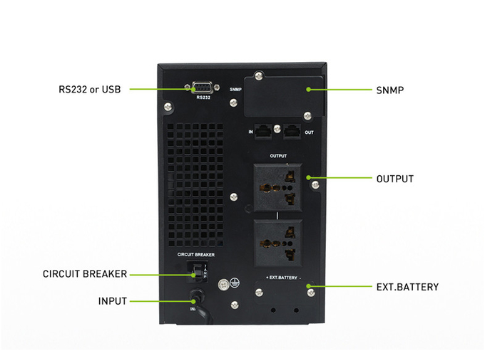 One- 2K Battery Backup Ups Power Supply Single Phase 2kva Online Ups Uninterrupted Ppower Supply Generator Compatible