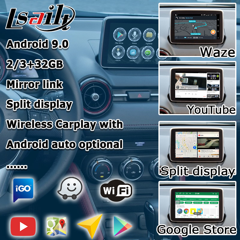 Mazda CX-3 CX3 Navigation video interface Android auto Mazda knob control google waze youtube