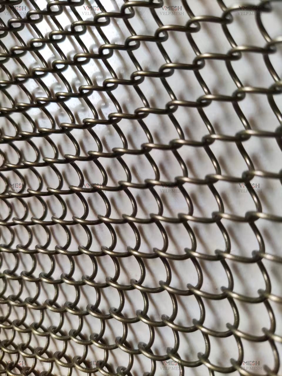 Decorative Aluminum Chain Link Curtain Cascade Coil Drapery Wire Mesh Curtains