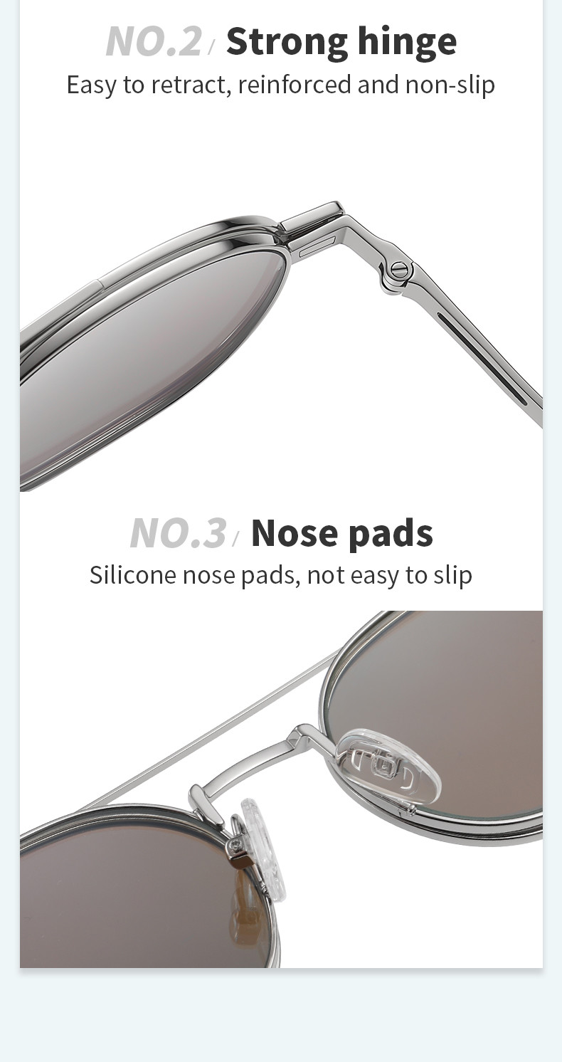 UV400 Magnetic Sunglasses Clip On For Men Women Polarized Retro Anti Glare