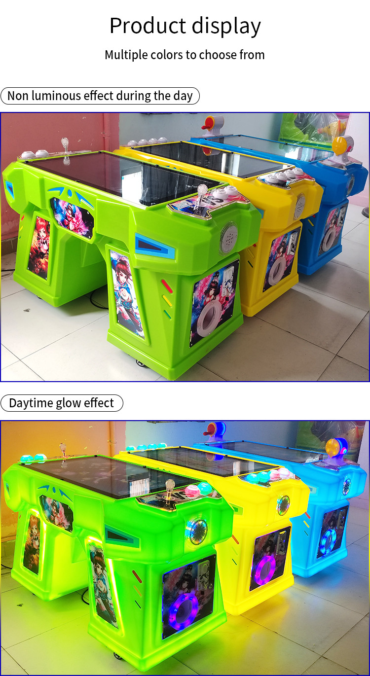 Blue Coin-Operated Amusement Machine Two Person Arcade Fishing Joystick Game Console