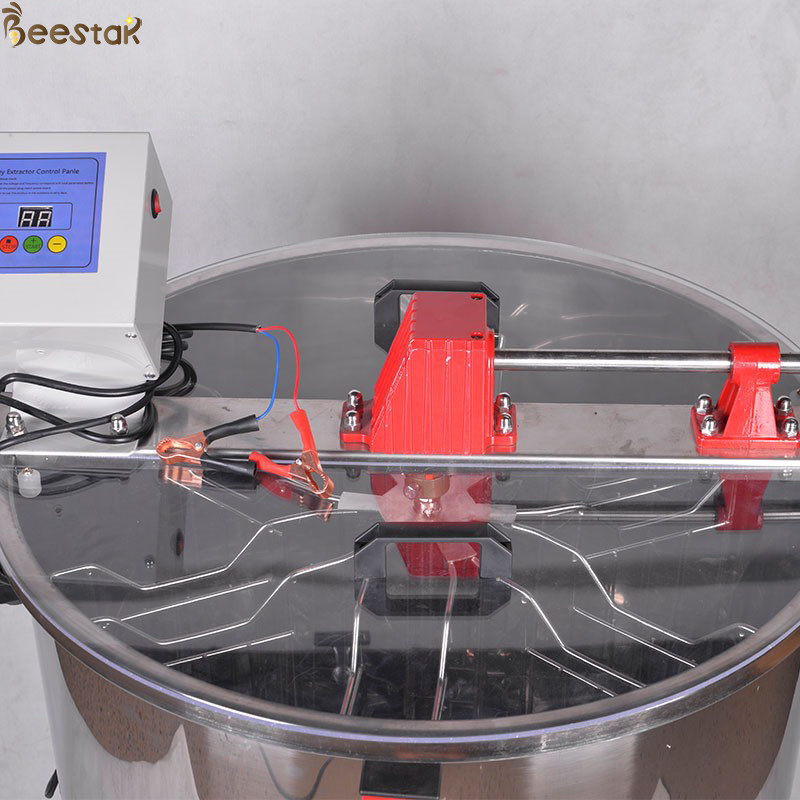 6 Frame Manual Stainless Steel Honey Extractor Multi-Drive Battery 12V