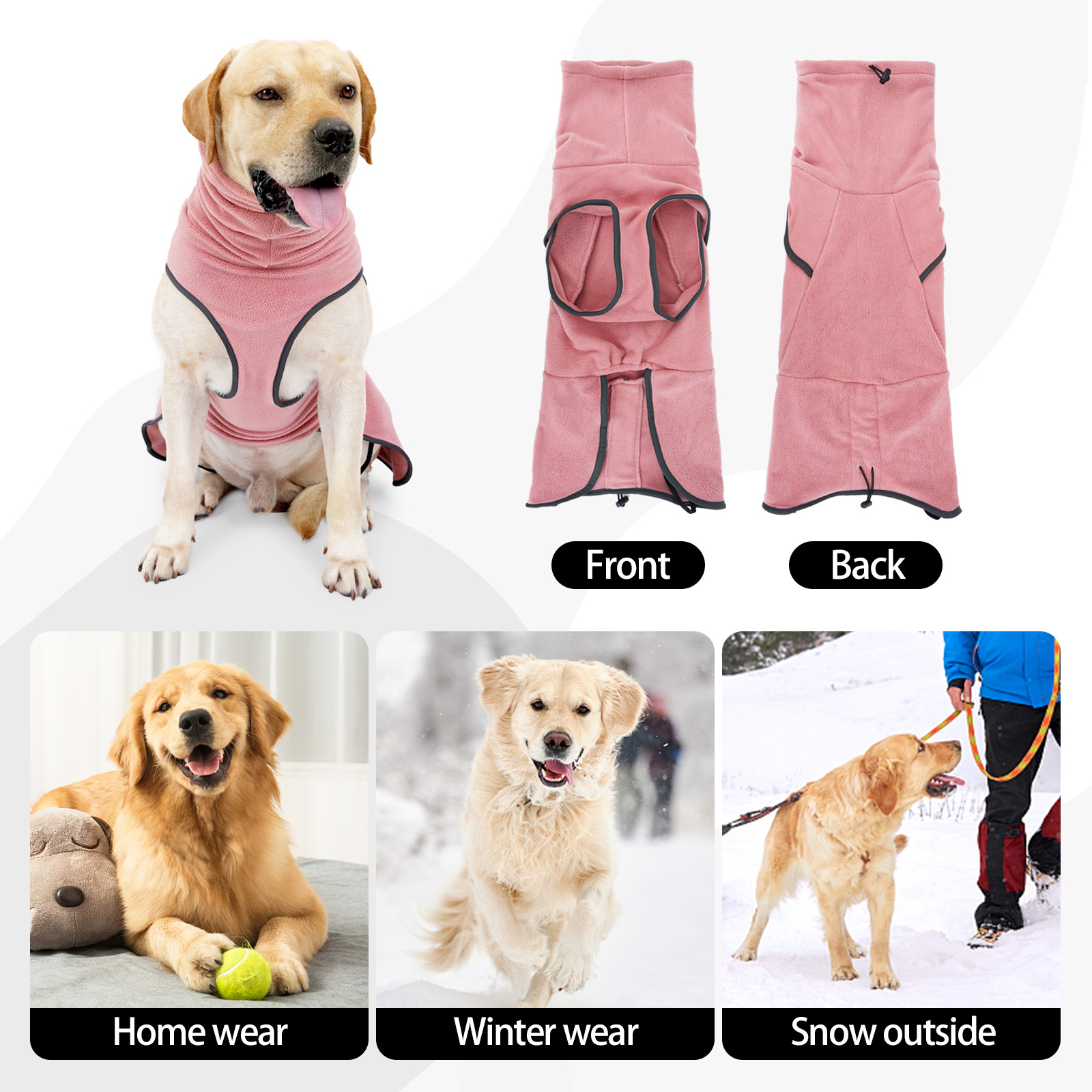 Large Dogs Fleece Material Pet Winter Clothing Soft And Cozy