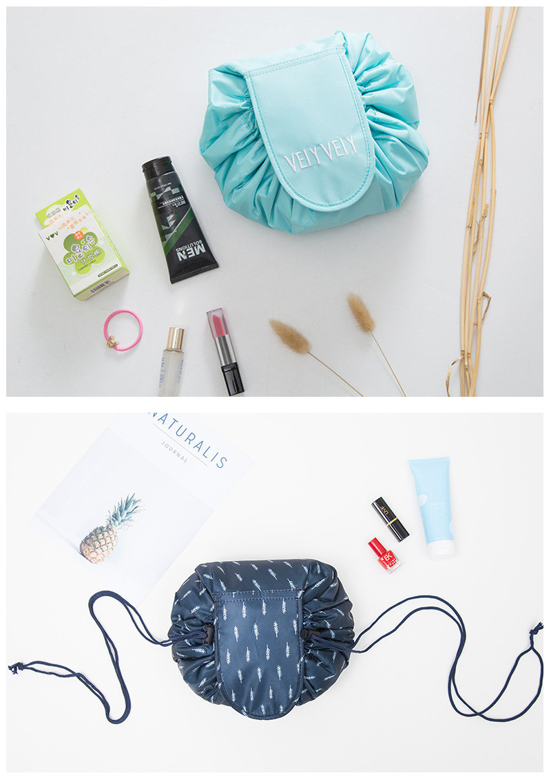 L48*H48CM Polyester Drawstring Makeup Bag For Travel