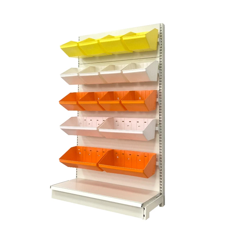 2023 China Factory Customized Color Size supermarket convenience gondola snack shelf snack display racks candy shelf