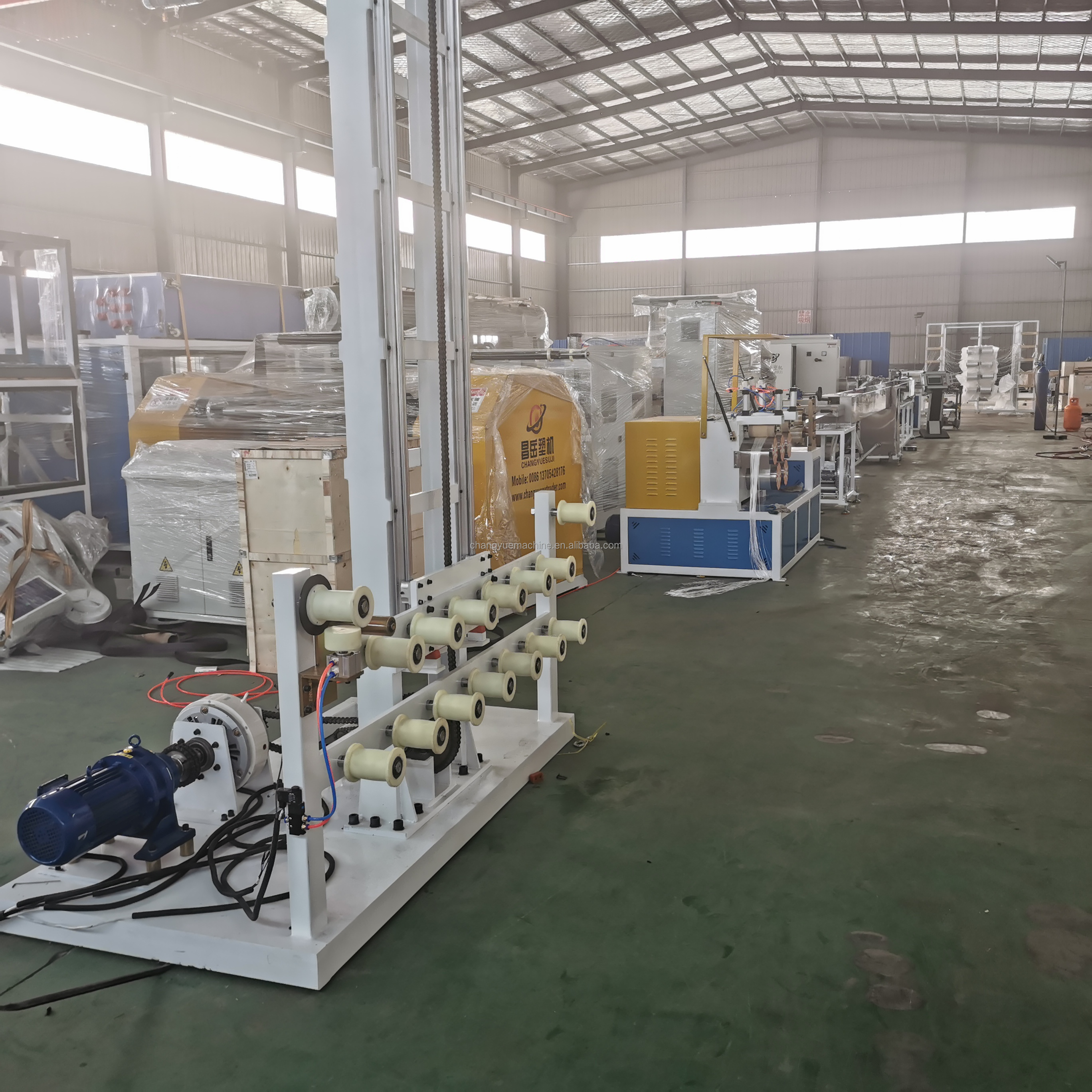 Fiber Reinforced PET Geo Strap Production Line with Single-screw Design