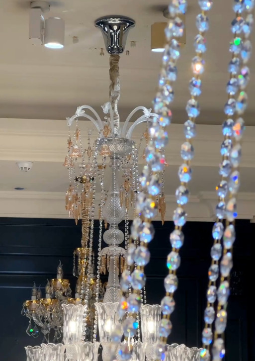 Luxury France Style Chandeliers With Champagne Pendants