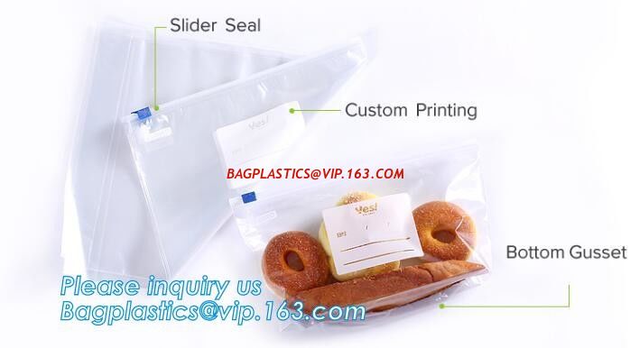slider Zip lockk bag doypack zipper/ECO-friendly slider bag, Slider Bags Stand Up Slider Bags For Food, frosted zipper loc