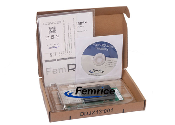 Femrice 10Gbps Quad Port Gigabit Ethernet PCIe x8 Server Adapter Intel X710 Gigabit Controller Network Interface Card