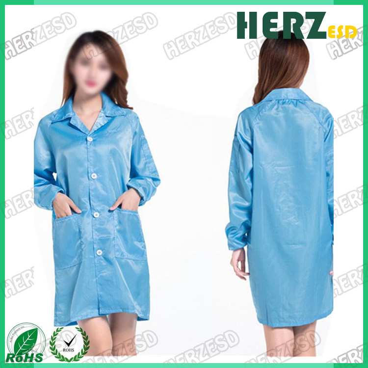 Durable ESD Smocks For Electronics Manufacturing And Assembly Antistatic Workwear Labcoat